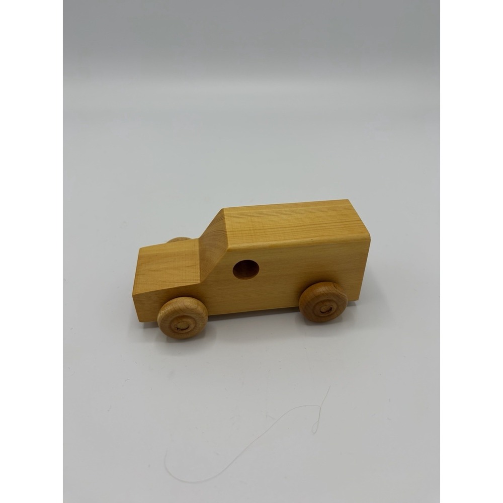 Vintage Wooden Toy Truck / Mail Van Vehicle Toy Cars 4.5" Collectible Handmade